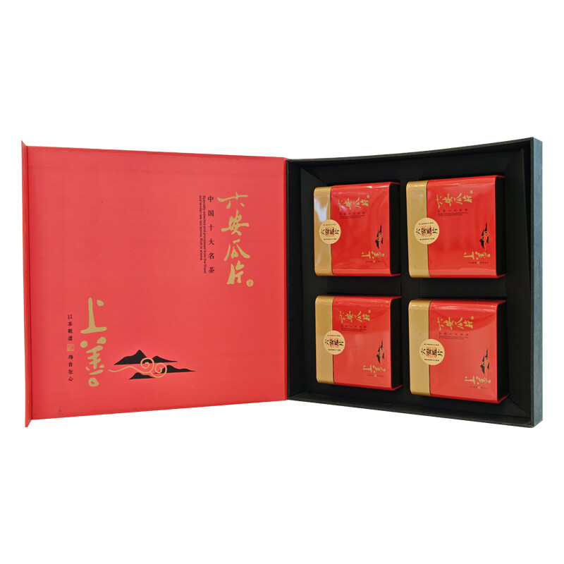 六安瓜片上善红色1*4礼盒500g