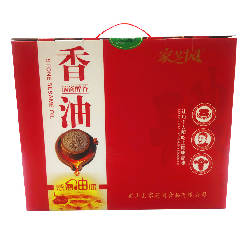 家芝园 小磨香油 滴滴醇香  480ml*4瓶