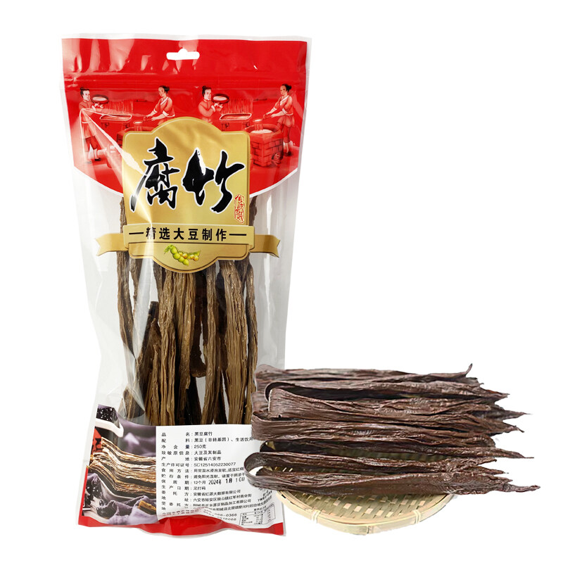 幸福村牌黑豆腐竹250g/袋