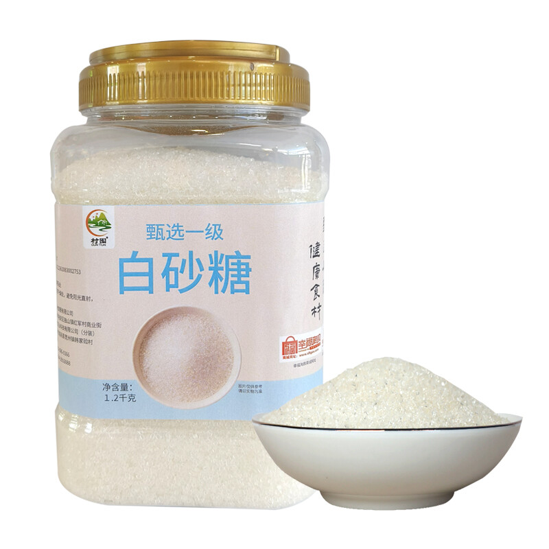 村囤牌罐装白砂糖1.2千克