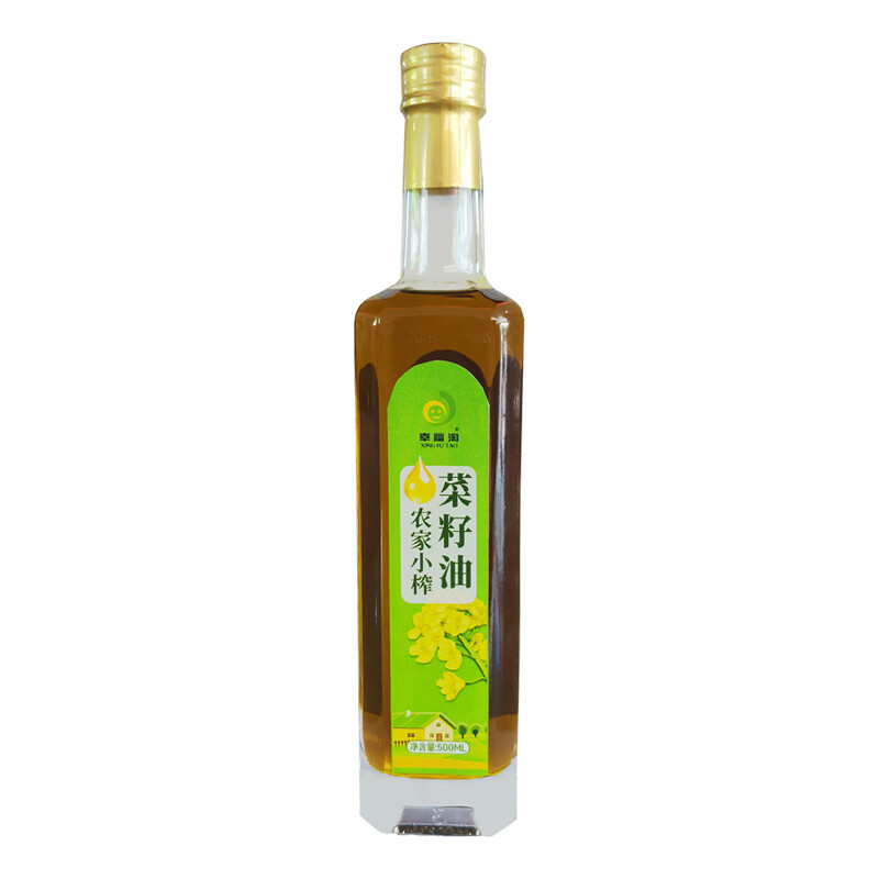 幸福淘牌农家小榨菜籽油500ml/瓶