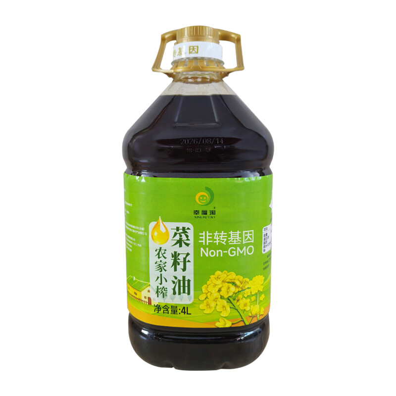 幸福淘牌农家小榨菜籽油 4L