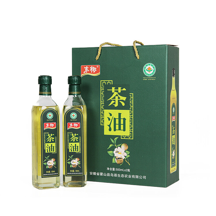 东橄山茶油500ml*2瓶/盒 新品压榨一级食用油