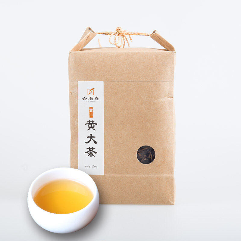 黄大茶霍山黄芽大叶茶老干烘黄茶袋装茶叶150g