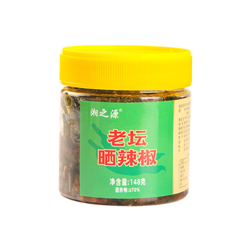湘之源 老坛晒辣椒148g/瓶*2瓶 酱腌菜佐餐
