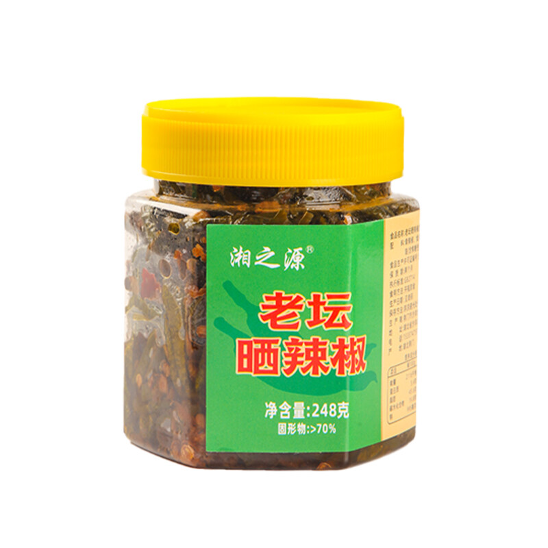 湘之源 老坛晒辣椒248g/瓶*2瓶 酱腌菜佐餐