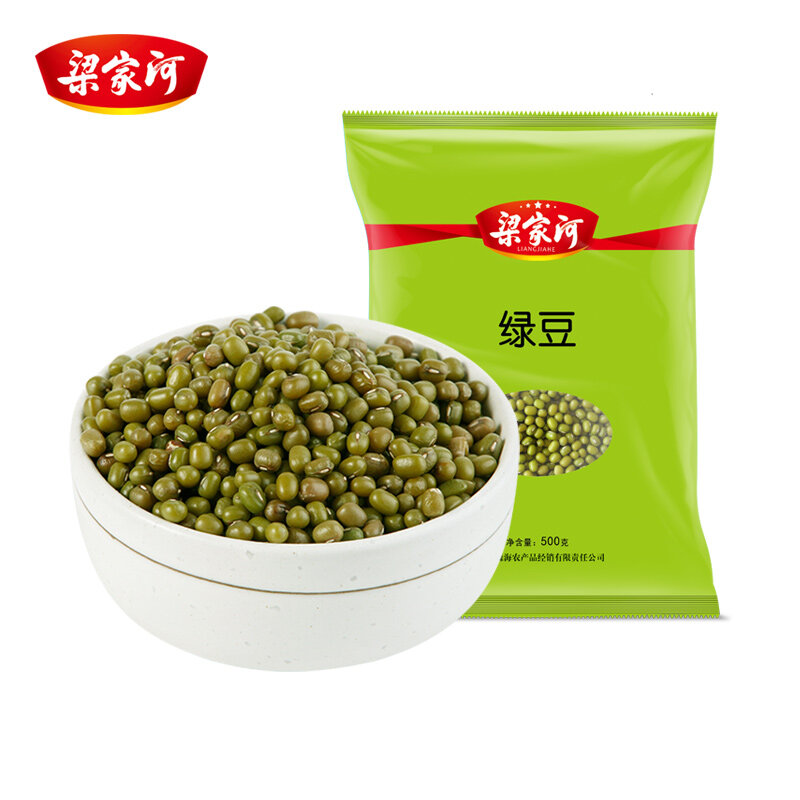 梁家河500g袋绿豆 新鲜绿豆五谷杂粮农家 绿豆特产