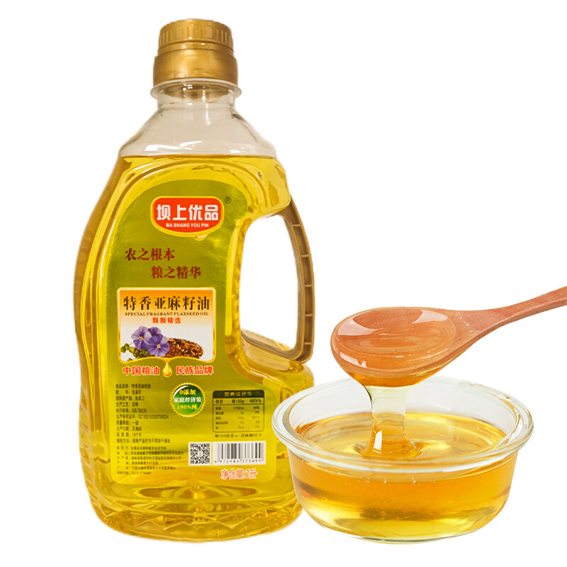 坝上优品特香亚麻籽油 2L/桶