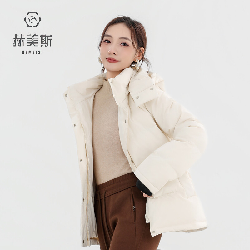 0061女短款羽绒服95鸭绒