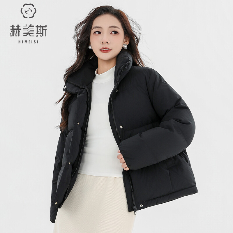 0081女短款羽绒服95鸭绒