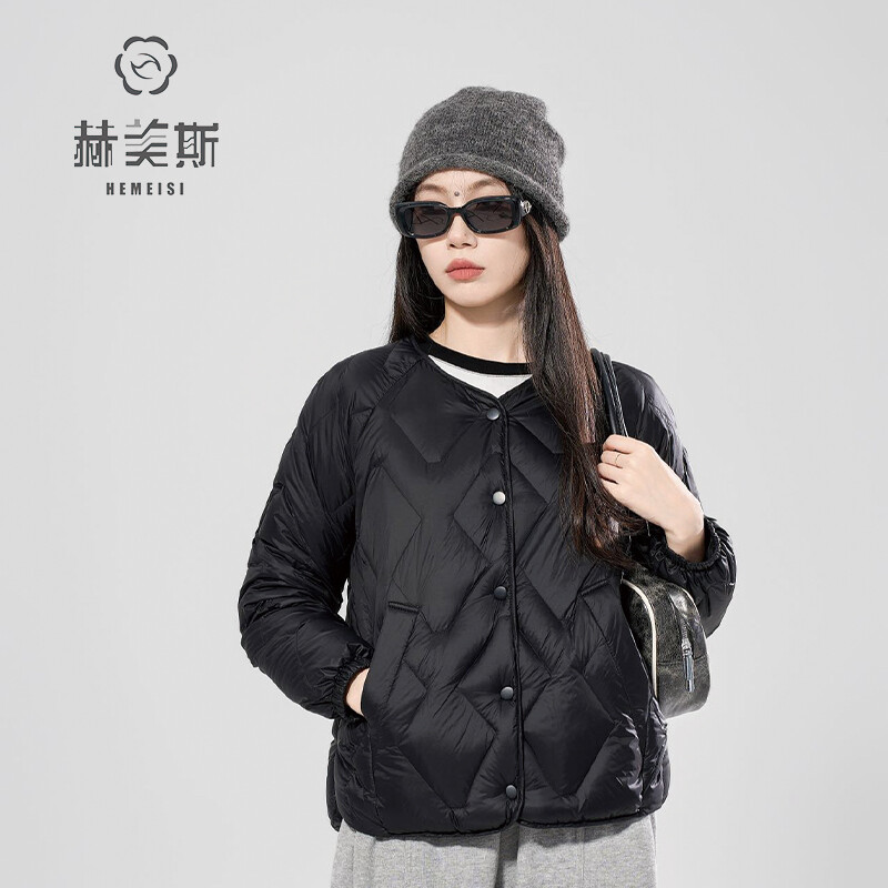 23H1003短款羽绒服90白鸭绒