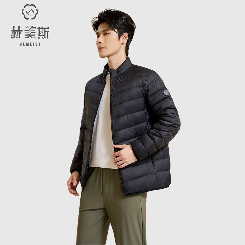 25HYM0301男士短款羽绒90灰鸭绒