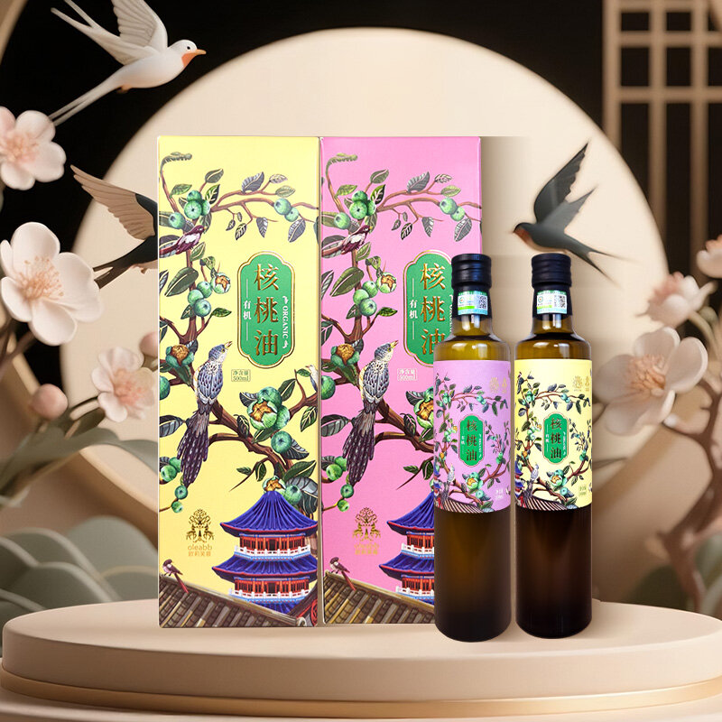 伊莎贝拉&欧莉芙蓉-鸟语花香  有机-核桃油500ml*2
(带手提袋)